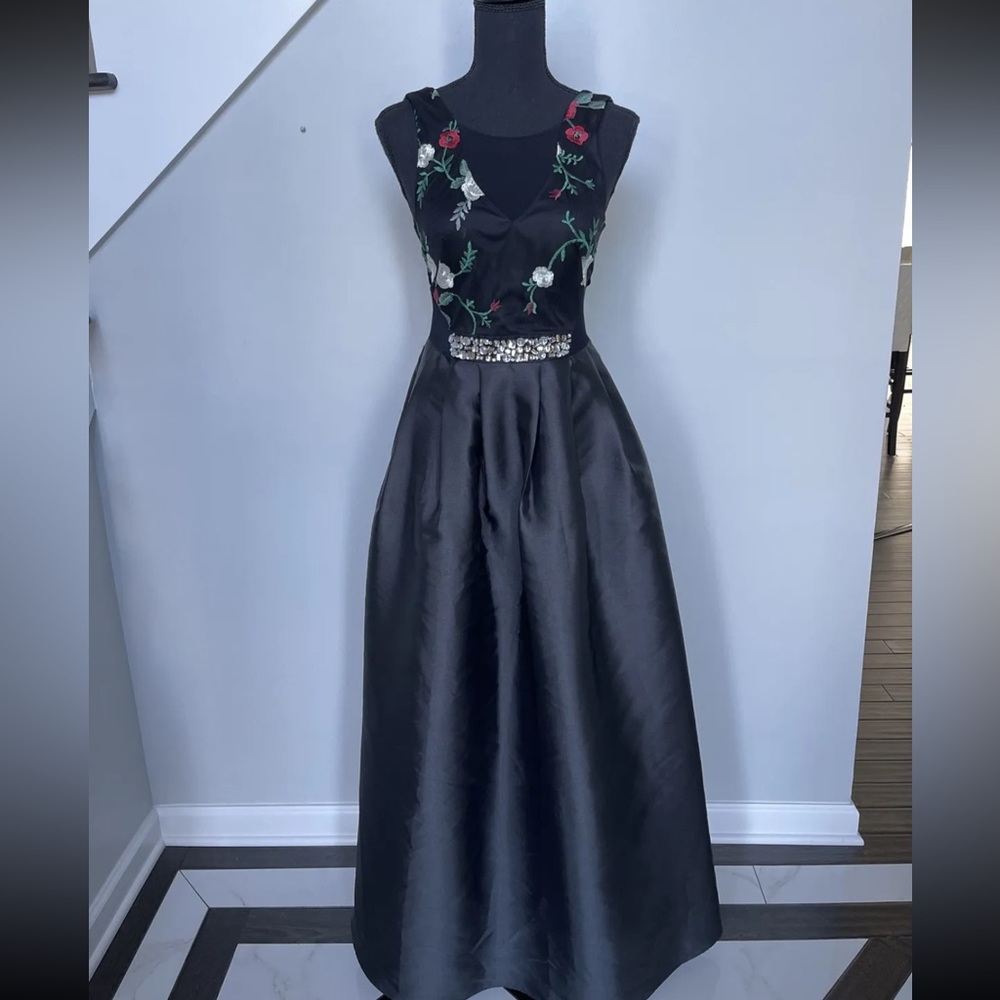 black Embroidered dress